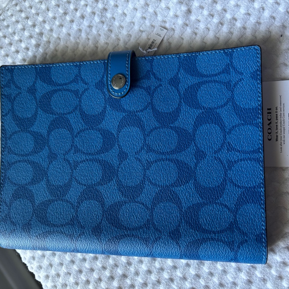 Coach Royal Blue Monogrammed Notebook